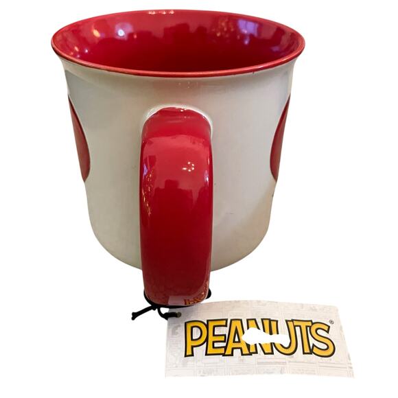 Peanuts Snoopy & Woodstock Valentine's Day Ceramic Mug 21 oz Red Heart New - Picture 5 of 12